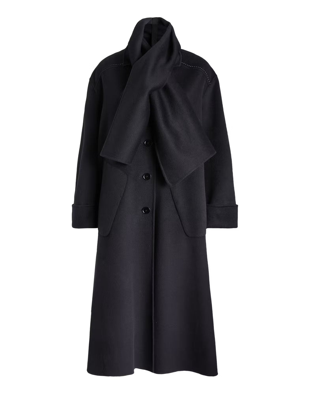 Cappotto con maxi sciarpa