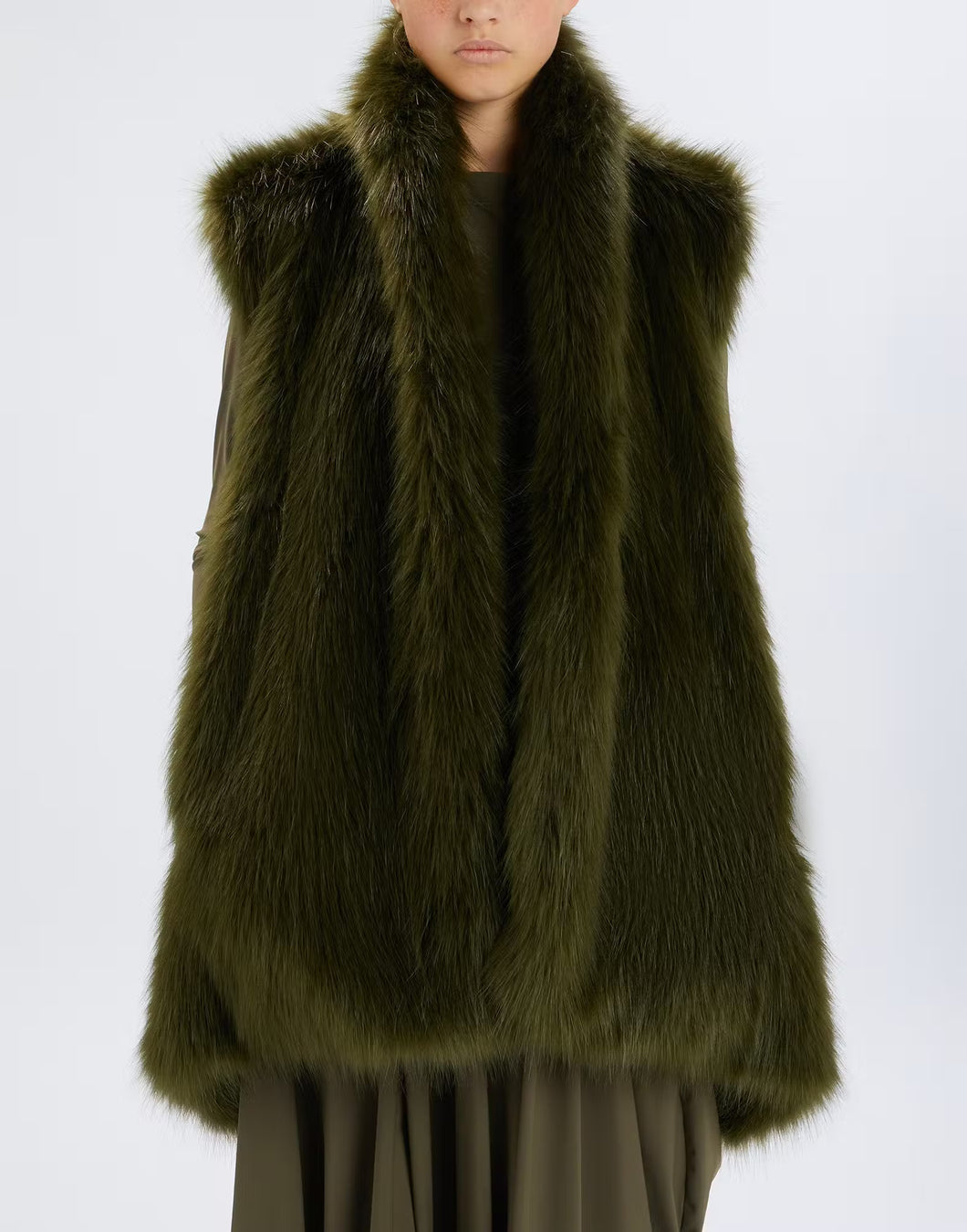 Gilet in ecopelle e Nylon