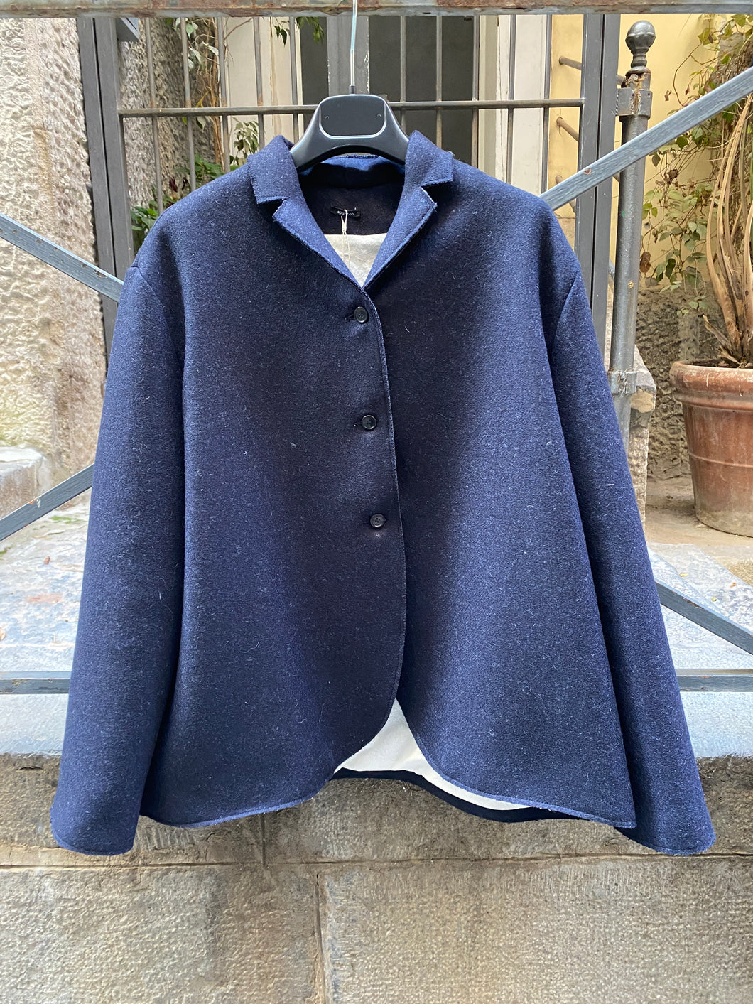 Giacca in lana cotta