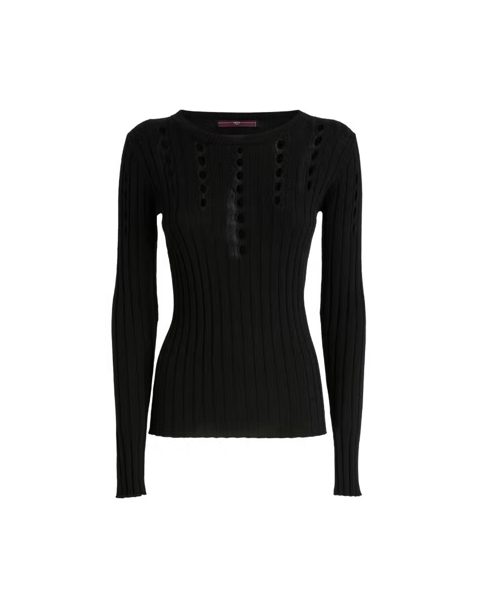 Maglia Girocollo a Costine